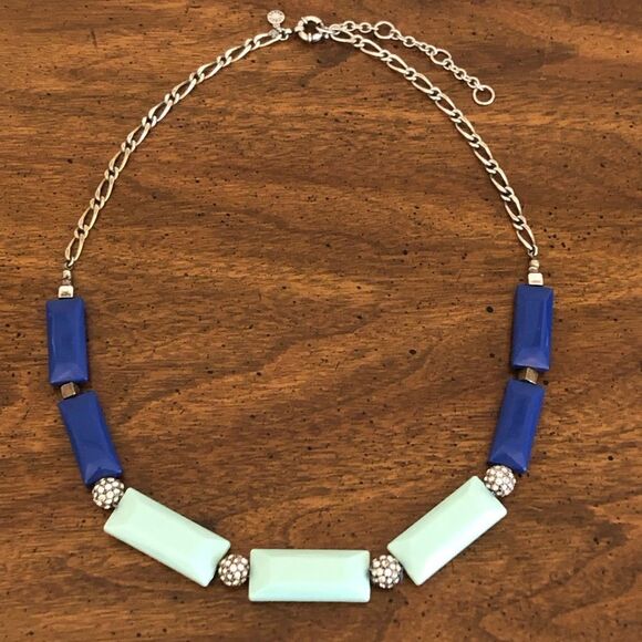 J.Crew | Resin and Pave Bead Necklace | 24” Adjustable - Picture 1 of 4